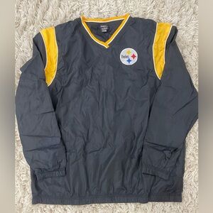 Steelers Black and Yellow Pullover Jacket. Size XL